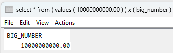 big number in ACS 1.1.9.7